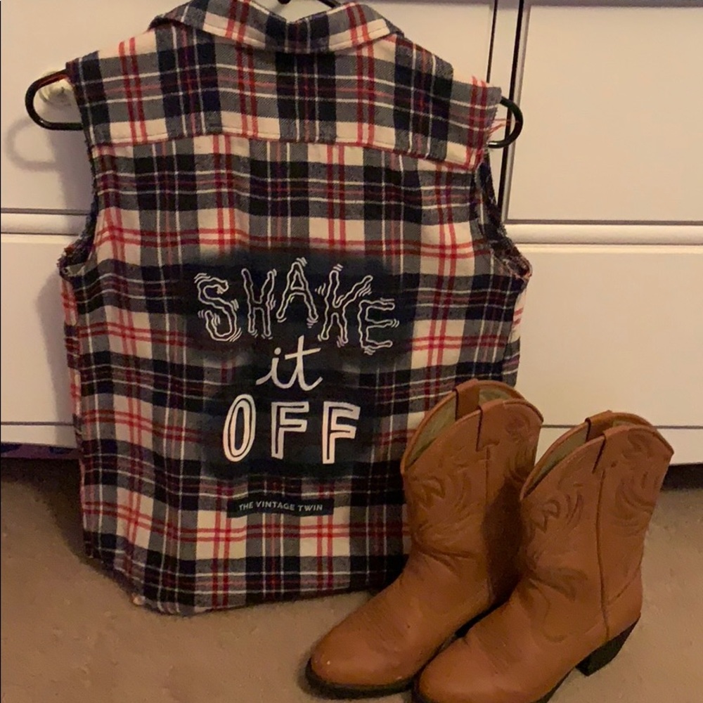 Plaid vest by vintage twin